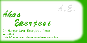 akos eperjesi business card